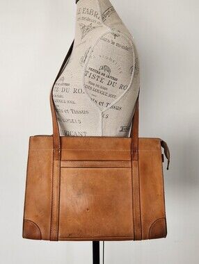 70s Tan Leather Tote Bag Bree